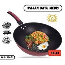 WAJAN BATU MEDIS ANTI LENGKET 32CM