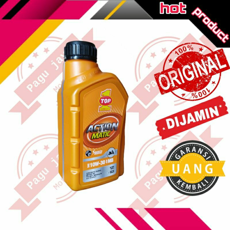 TOP 1 ACTION MATIC 800ml sae 10w 30 oli mesin motor matic