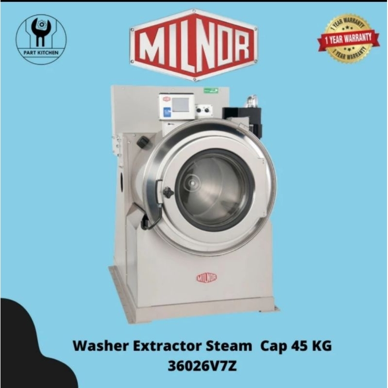 Milnor Mesin Cuci 45Kg Heavy duty, Washer Extractor  Steam