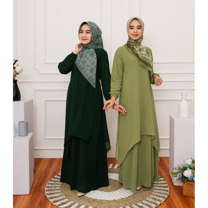 (TERMURAH) GAMIS MELAYU CERUTY POLOS RUNCING - GAMIS WANITA POLOS- GAIS MURAH - BAJU WANITA- GAMIS M