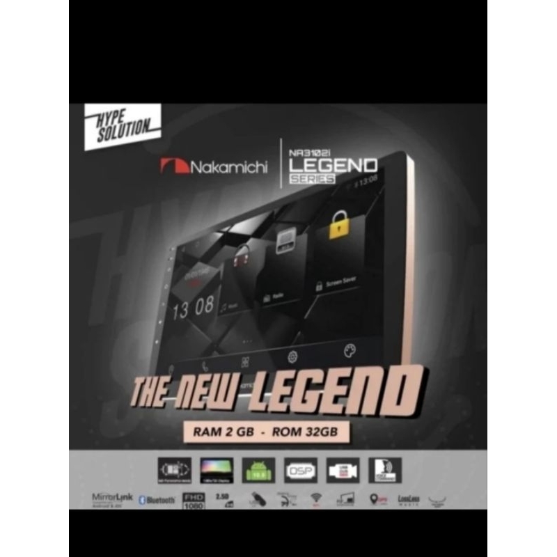 HEADUNIT HEAD UNIT TV MOBIL NAKAMICHI LEGEND 10 INCH RAM 2/32