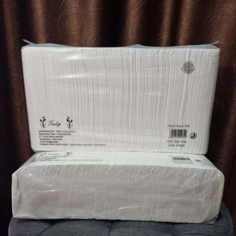 TISSUE TULIP 2ply 1000gr PREMIUM / TULIP FACIAL TISSUE 1kg / TISU WAJAH 1000gr