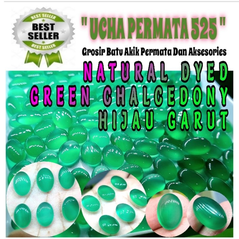 batu akik green chalcedony 14mm hijau garut asli natural