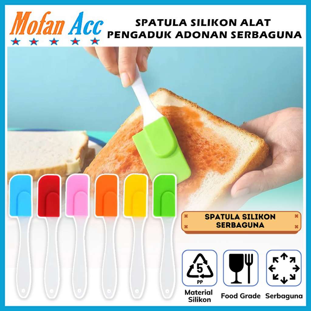 Spatula Silikon Tahan Panas Alat Aduk Adonan Kue Anti Lengket — 7