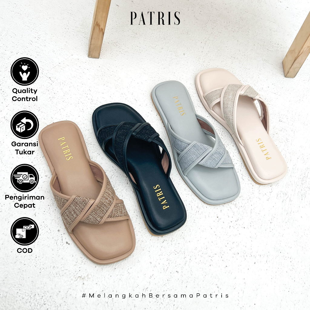 PATRIS Velica Sandal Wanita Flat / Teplek