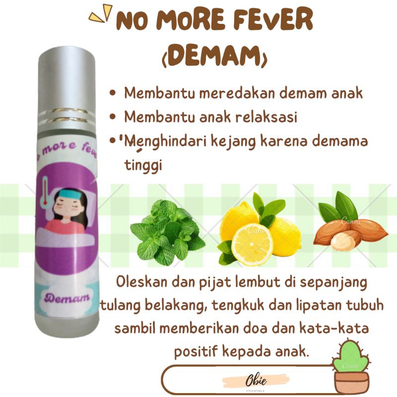 PROMO ROLL ON DEMAM ANAK DAN BAYI OBIE ESSENTIAL YL DEMAM STEP FEVER NO MORE SICK ALTN CESSA FRESH C