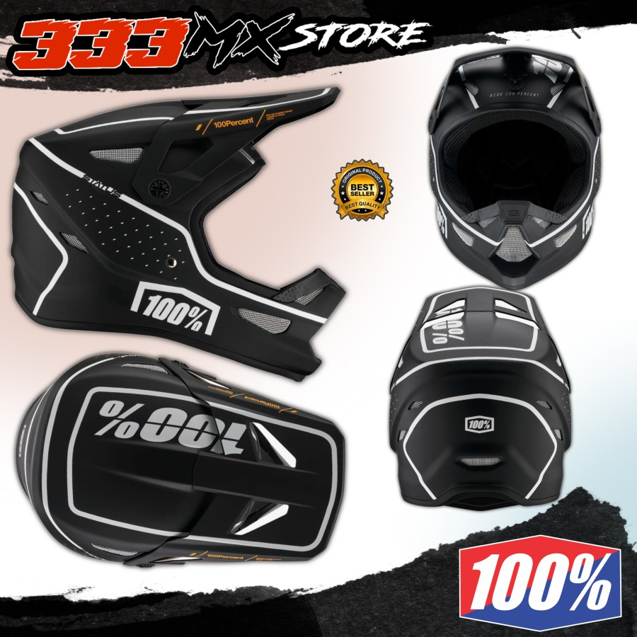 HELM MTB DH 100PERCENT STATUS DREAMFLOW BLACK HELM BMX ENDURO ORIGINAL