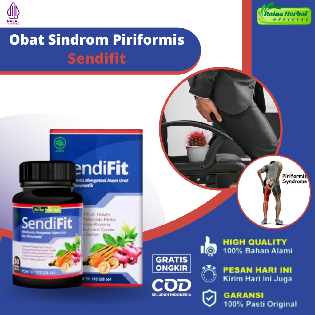 Raina Herbal - Obat Sindrom Piriformis / Sakit Otot Bokong, Obat Nyeri Bokong / Pantat, Obat Bokong 