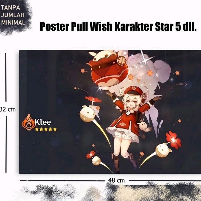 poster impact koleksi genshin hiasan kualitas aesthetic tembok kamar dinding ruangan kreatif tidur p