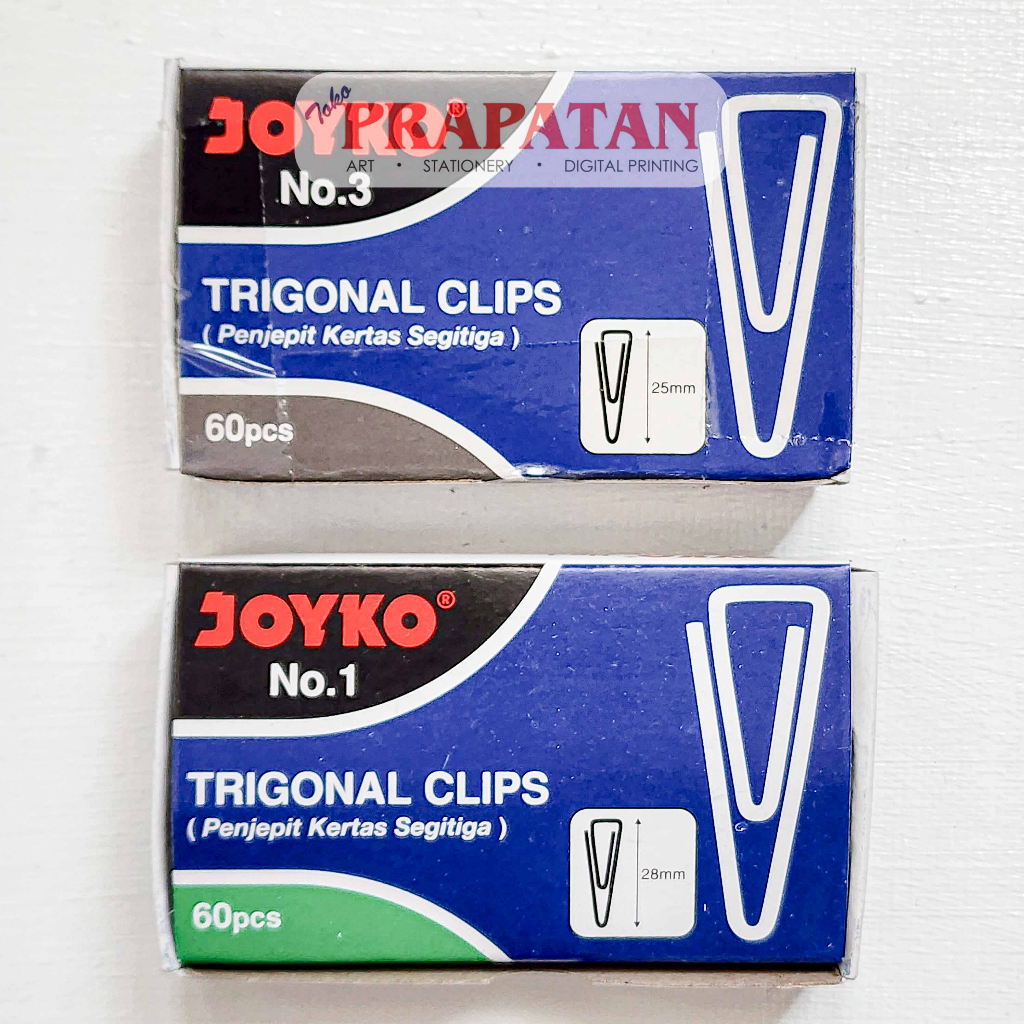 

Trigonal Clip Joyko No.1-3 | Klip Segitiga | Penjepit Kertas