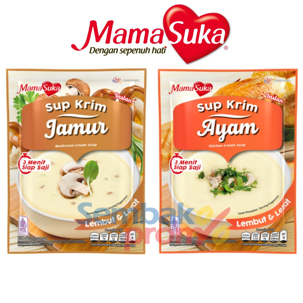 

MamaSuka Sup Krim Jamur / Ayam 55 g