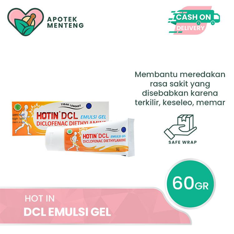 Hot In DCL Emulsi Gel 60 Gr - Gel Pereda Nyeri Sendi, Rematik, Memar