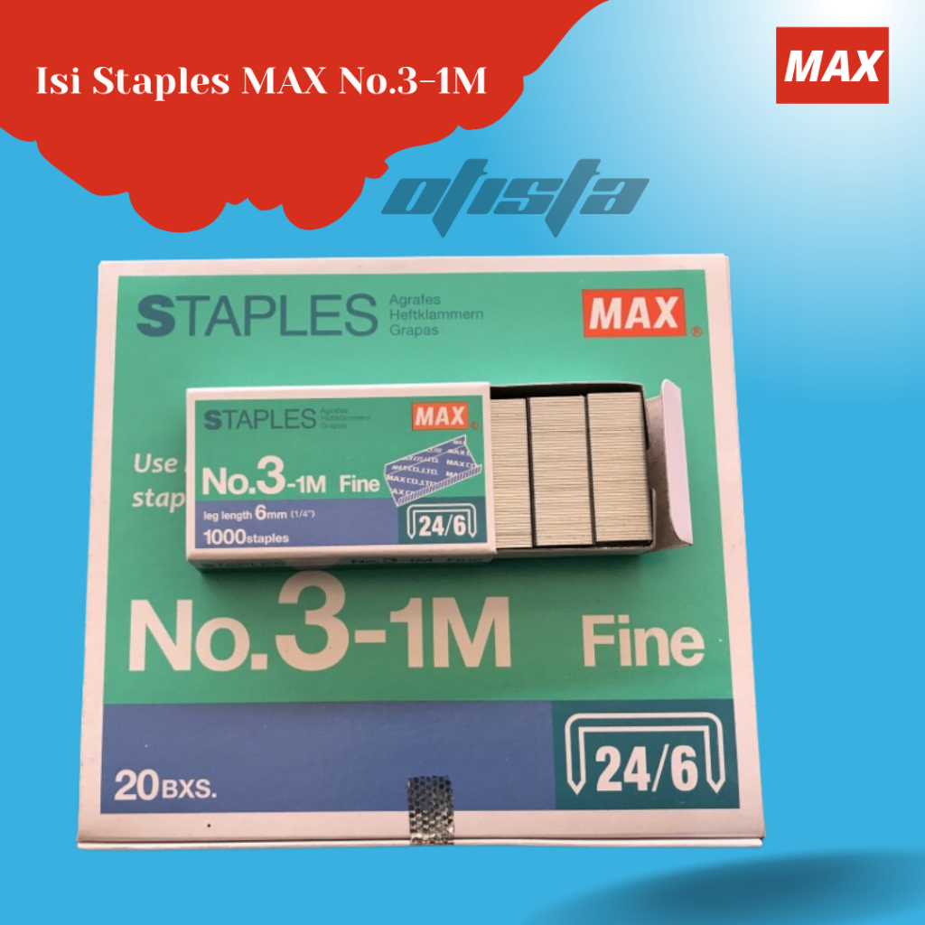 

Isi Staples MAX No. 3/ Isi Staples No. 3 Besar