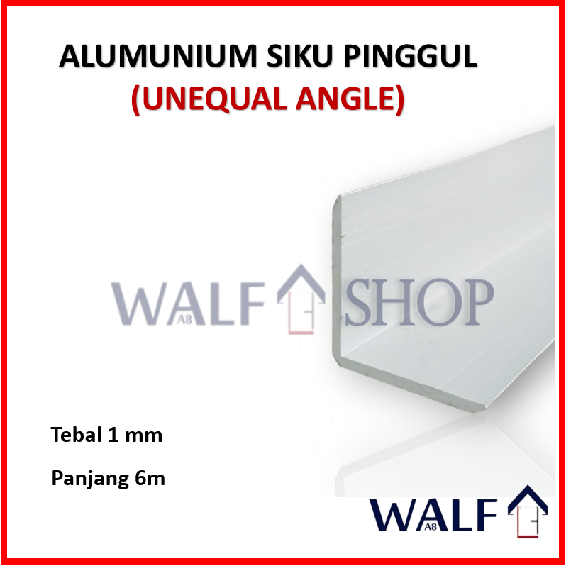 Siku Pinggul Alumunium 1.5 cm , 2 cm , 2.5 cm Tebal 1mm Panjang 6 meter TOLONG BACA DESKRIPSI