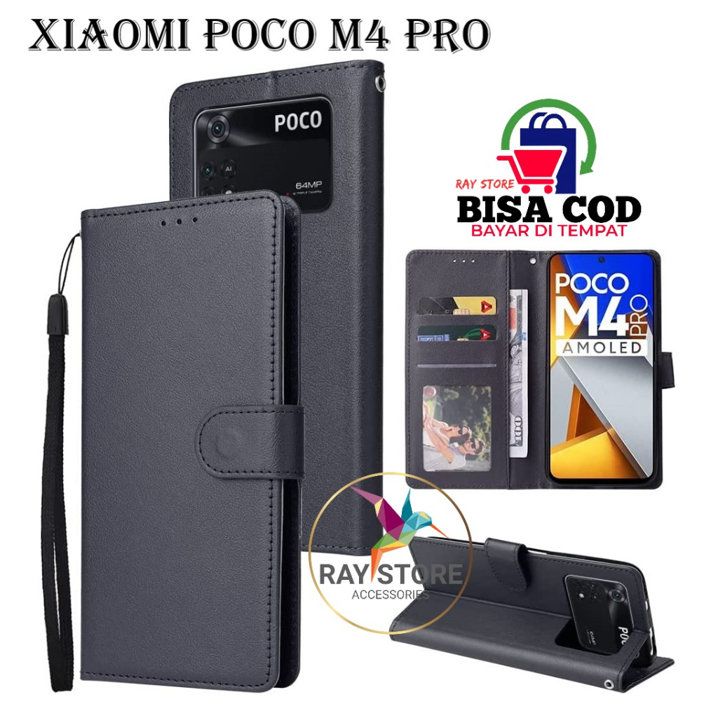 XIAOMI POCO M4 PRO 5G FLIP LEATHER CASE PREMIUM-FLIP WALLET CASE UNTUK XIAOMI POCO M4 PRO 5G