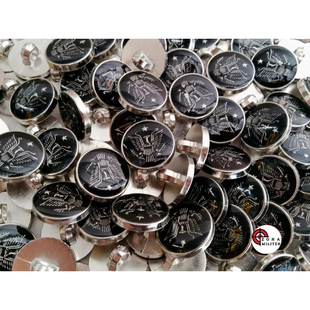Jual Murah Kancing Baju Jas / Safari model logo EMAS SILVER BISA COD