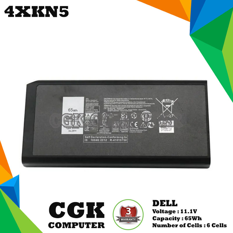 Baterai Laptop Dell Latitude 14 RUGGED EXTREME 7414 5414 65WH