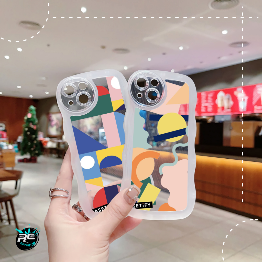 CUSTOM SOFTCASE WAVE GELOMBANG CLEAR CUSTOM CASETIFY FOR OPPO VIVO SAMSUNG REALME XIAOMI IPHONE INFI