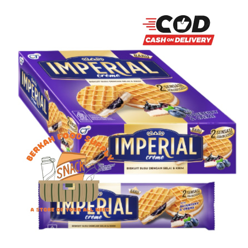 

( BERKAH ) Imperial Creme OT Tango 28gr Biskuit Susu Blueberry Raspberry Biskuit Sandwich