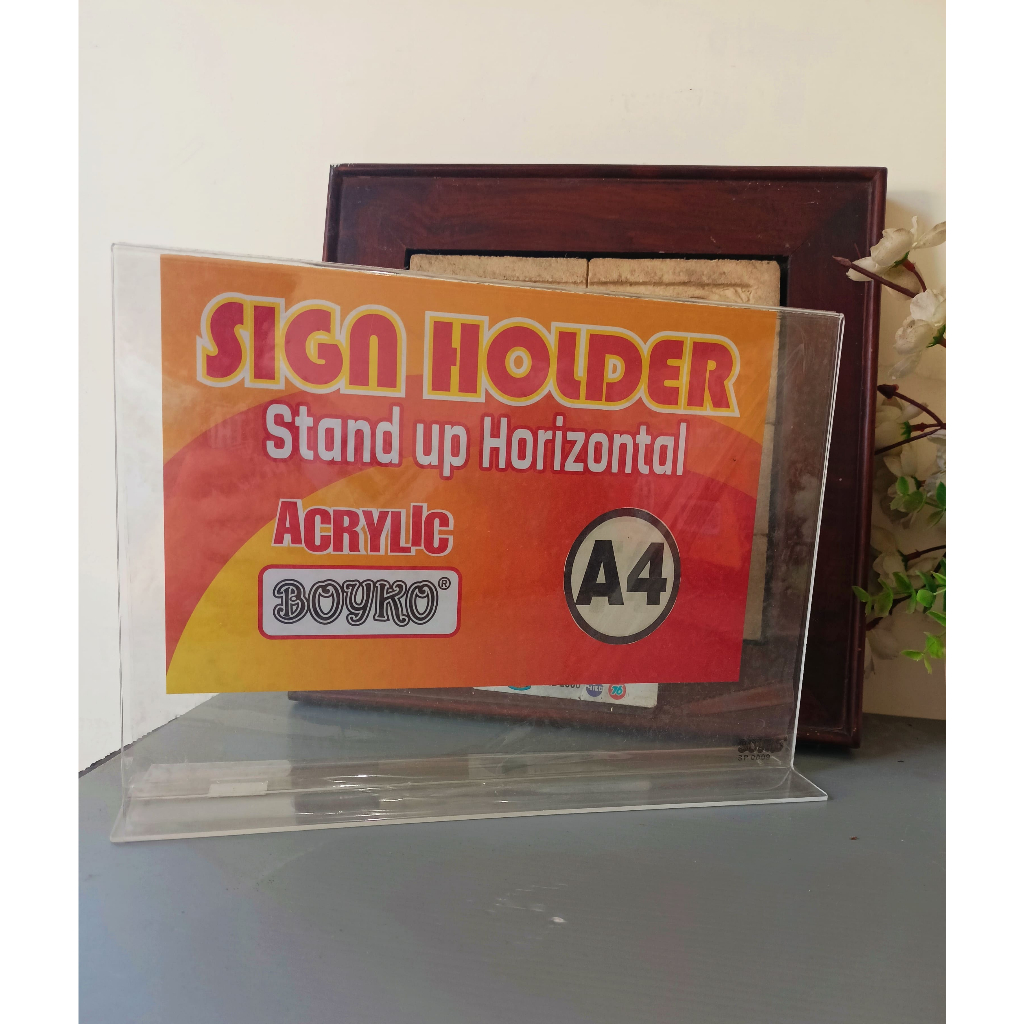 

SIGN HOLDER STAND UP HORIZONTAL A4 BOYKO