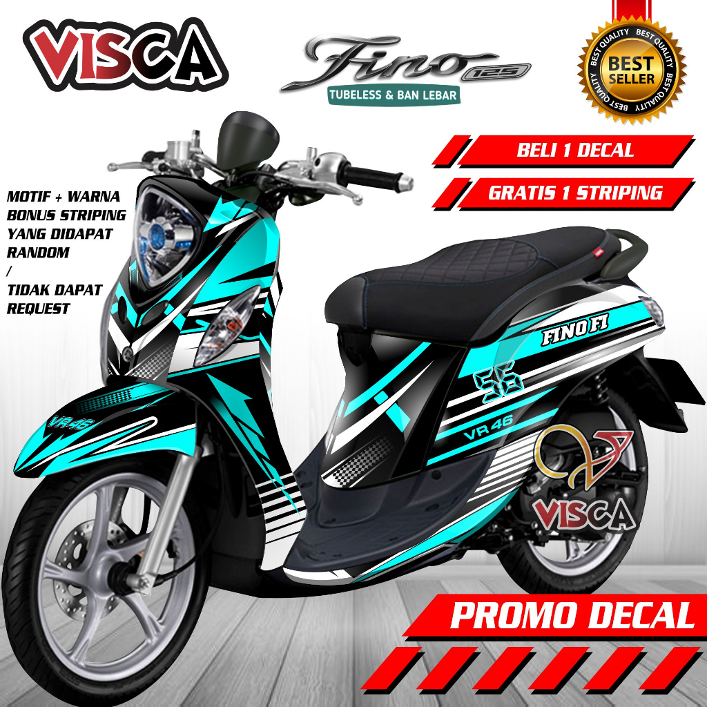 【Beli 1 Gratis 1】Decal Fino 125 Full Body - Stiker Motor Fino 125 Full Body - Decal Fino 125 Full Bo
