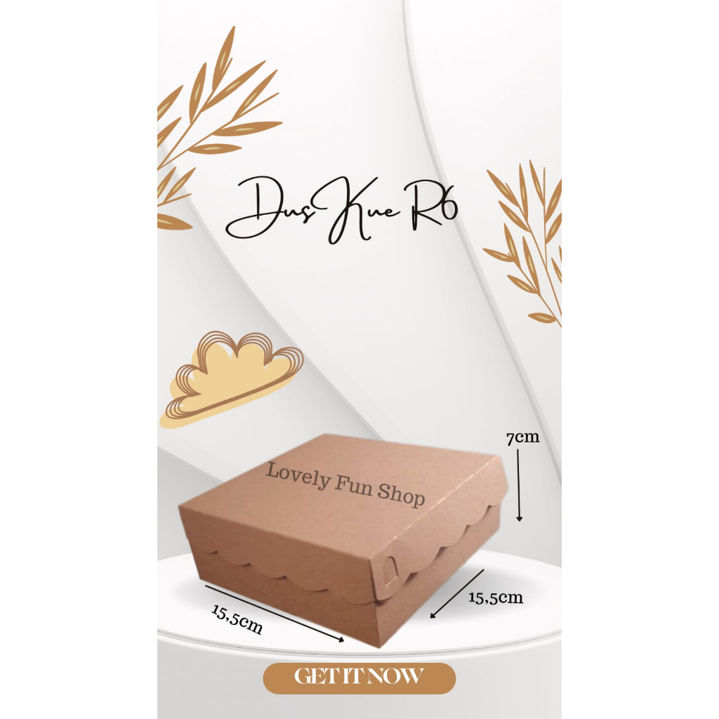 

[20pcs] Dus R6 Kraft Coklat 310 gsm Kotak Nasi / Kue