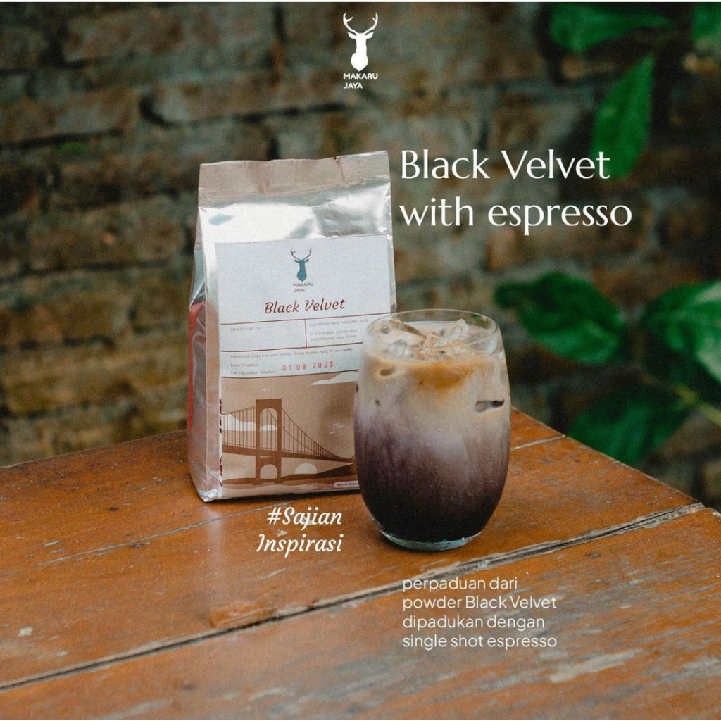 

BUBUK MINUMAN BLACK VELVET MAKARU JAYA | PREMIUM POWDER BLACK VELVET