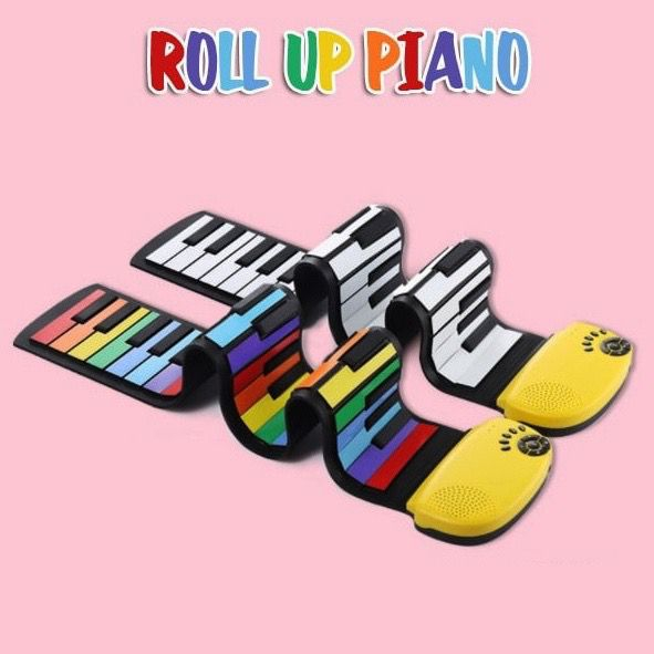 READY Piano Lipat Fleksibel Portable 49 Key Hand-Roll Up Piano