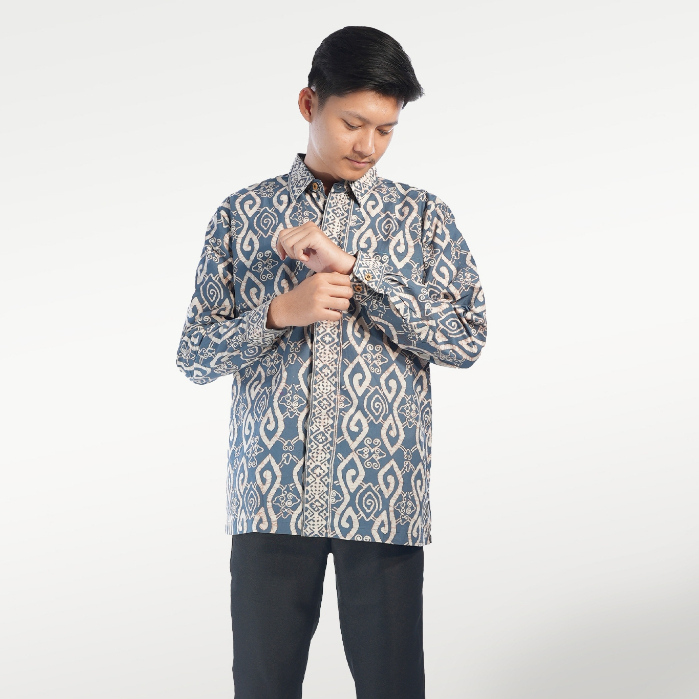 BATIK TRUSMI Atasan Batik Pria Kemeja Pria Batik Cap Premium Thofu