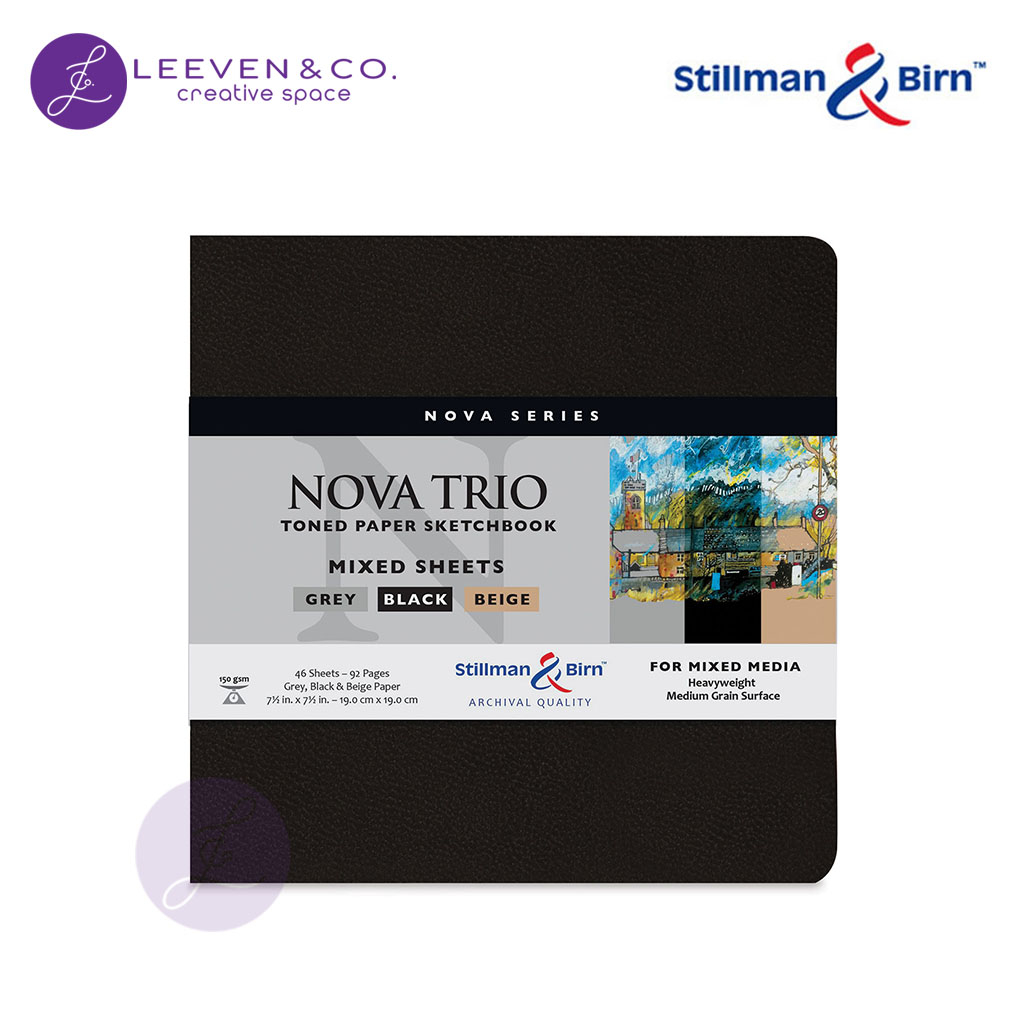 

STILLMAN & BIRN NOVA TRIO 150GSM SKETCHBOOK SOFTCOVER 19 X 19 CM (7½ X 7½ INCH) SQUARE 46 SHEETS