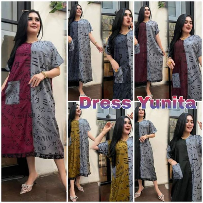 BAJU IBU MENYUSI/DRESS YUNITA/DRESS IBU MENYUSUI DAN IBU HAMIL/DASTER IBU MENYUSI TERBARU/DASTER IBU