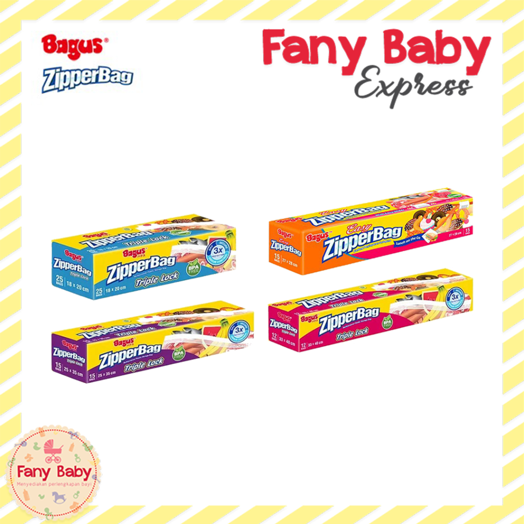 BAGUS ZIPPER BAG DOUBLE LOCK / TRIPLE LOCK / EASY ZIPPERBAG ALL UKURAN