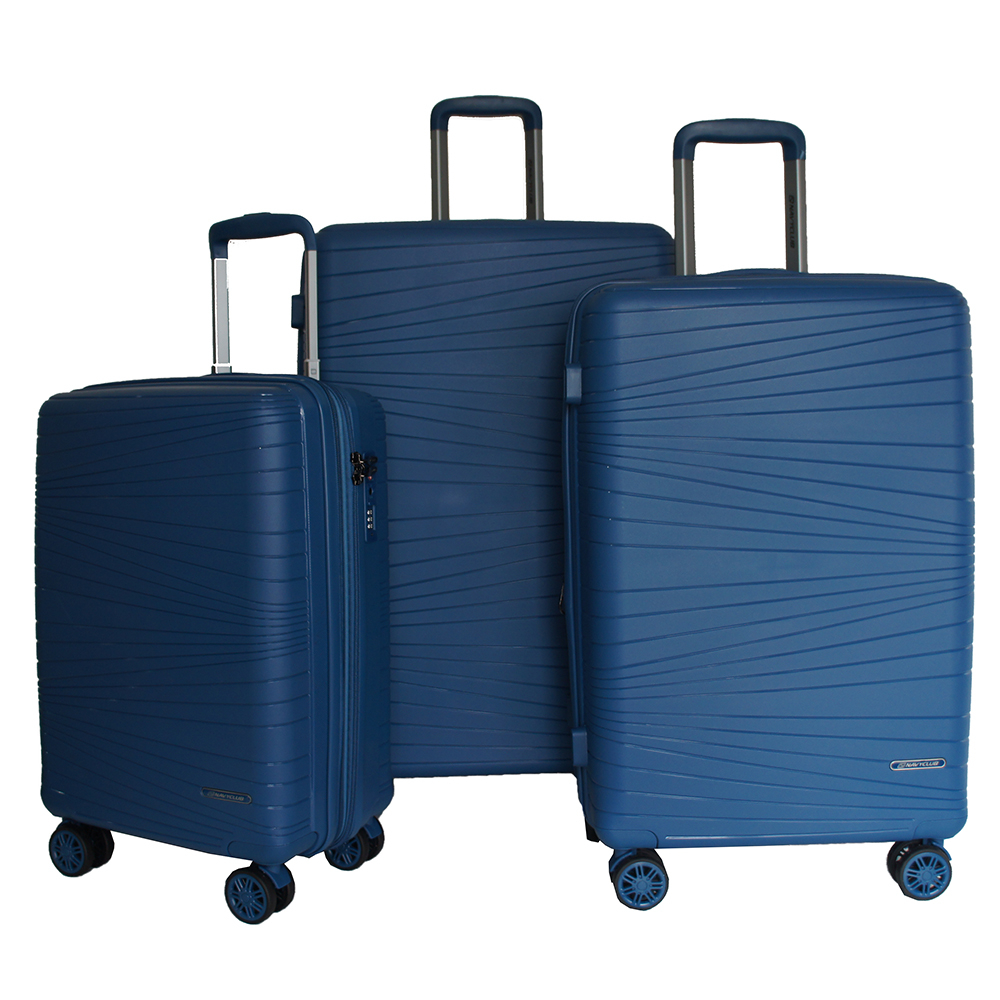 Navy Club Delta Koper Hardcase PP - 4 Roda Putar TSA Lock - Size 20+24+28 Inch