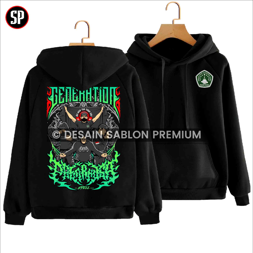 Distro Hoodie PAGAR NUSA TERBARU - Holigan Raja Duel Generation Exekutor PN Nyell - Kaos Pagar Nusa 