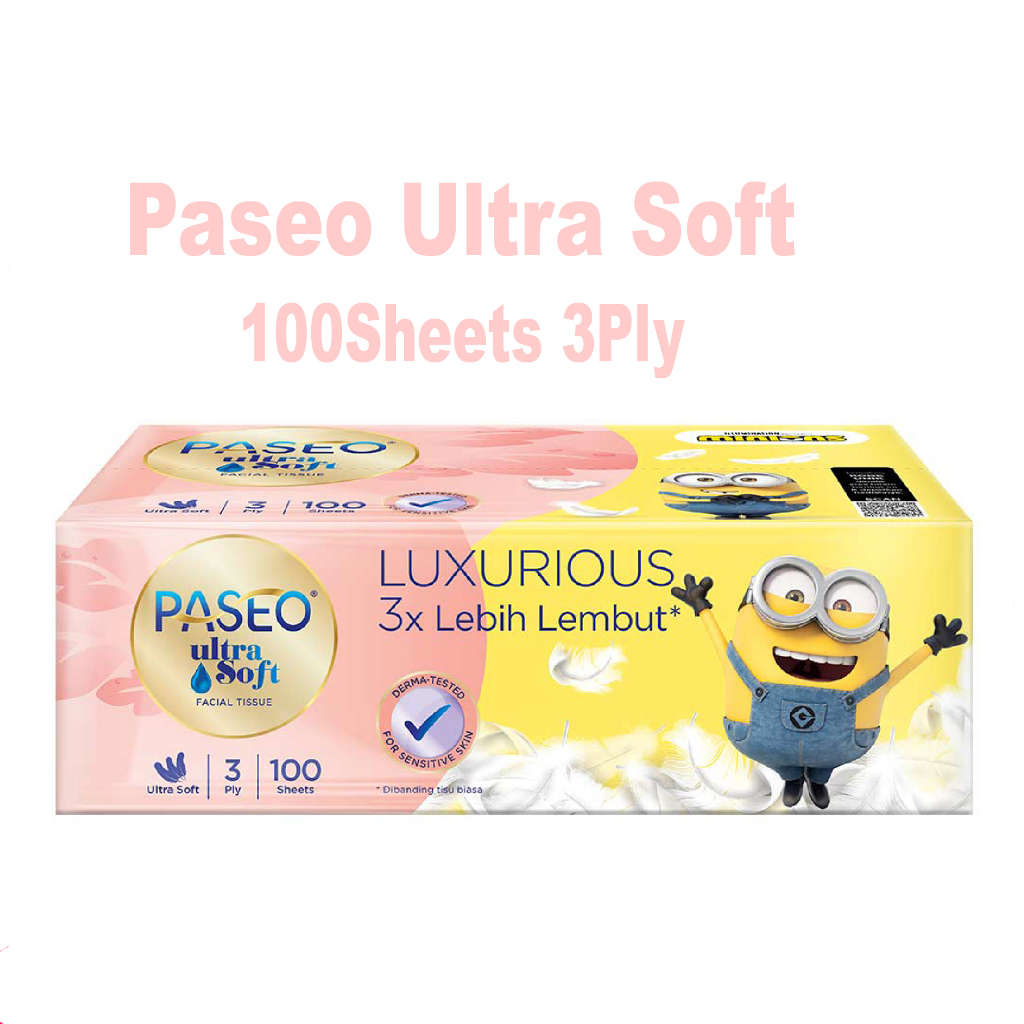 Tisu Tissue Paseo ULTRA SOFT 100 sheets 3ply PROMO / PASEO ULTRA SOFT