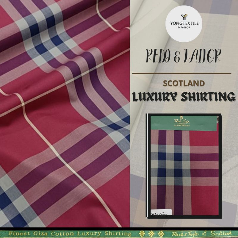 Kain Katun | Kain Kemeja | Kain motif kotak