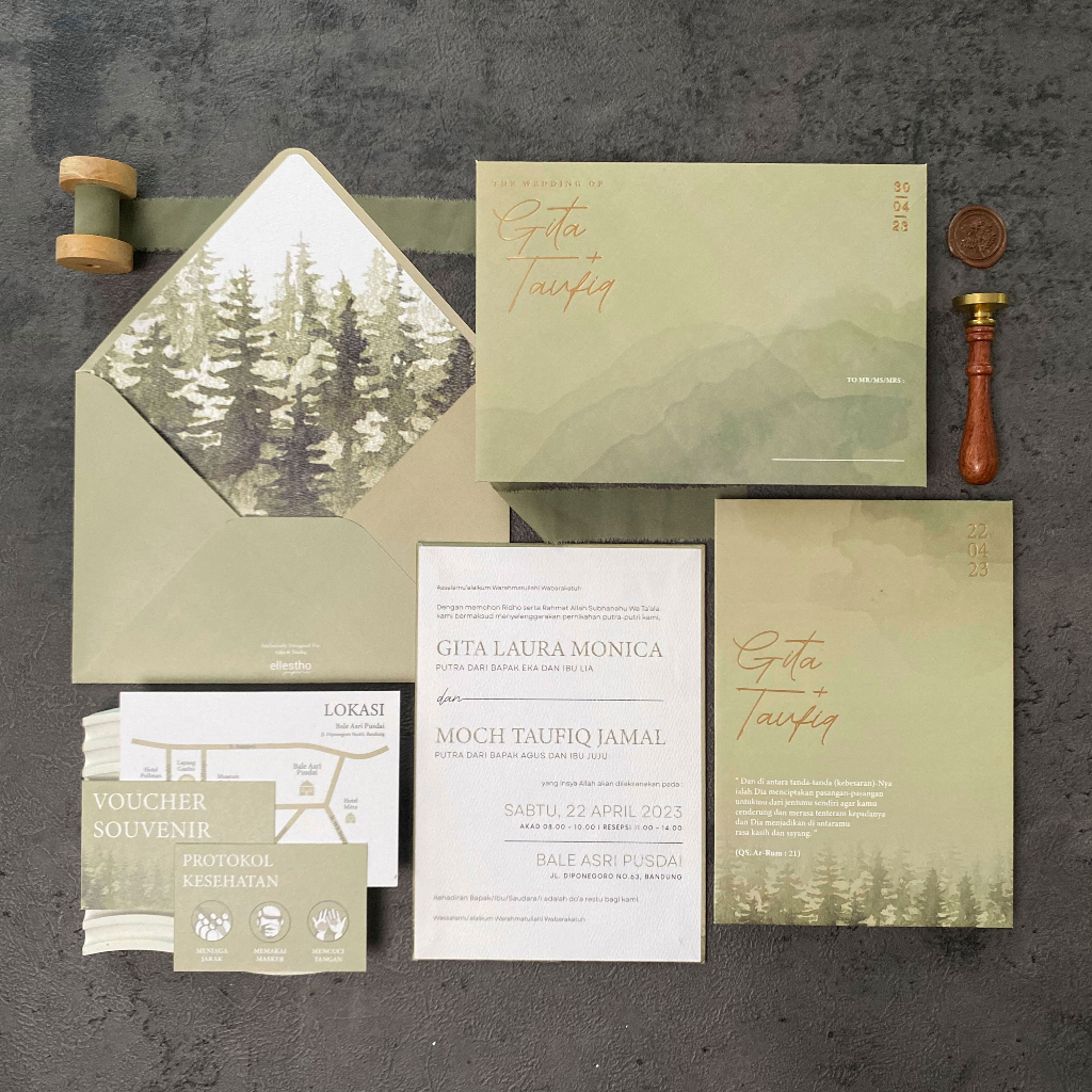 [90 PCS] wedding invitation hard cover mewah