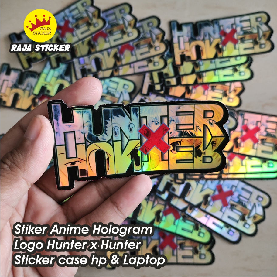 

Stiker Anime Hologram Logo Hunter x Hunter Sticker case hp & Laptop