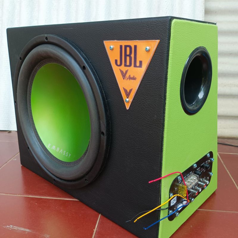 AUDIO MOBIL SUBWOOFER EMBASSY ES-1228C AKTIF LENGKAP POWER AMPLIFIER SIAP PASANG DI JAMIN BASS GLERR