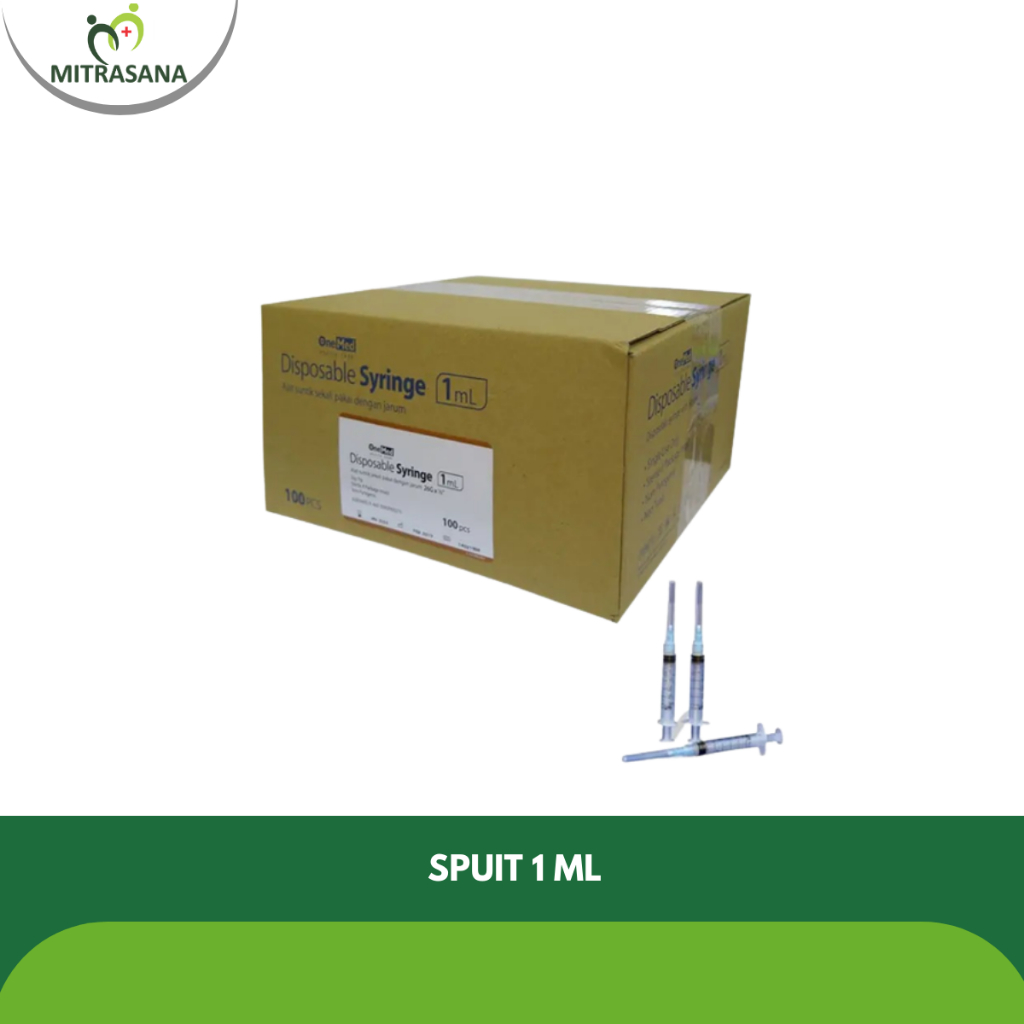 Syringe Insulin 1ml Onemed Box Isi 100pcs