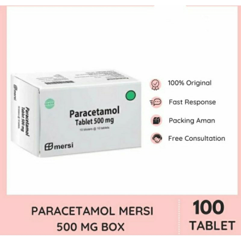 Paracetamol Tablet 500mg Mersi Perbox