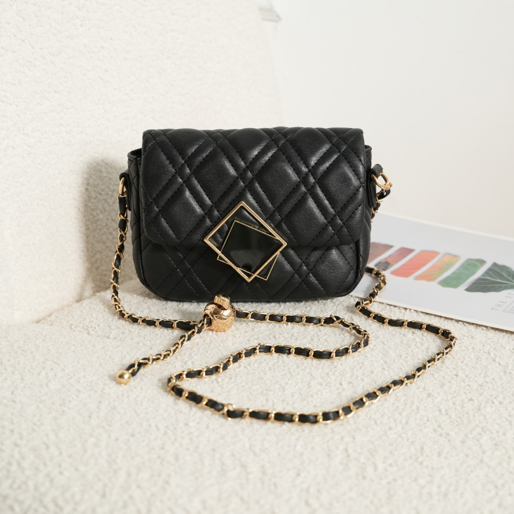 Tas Selempang Wanita Sling Bag Wanita Bola Rantai Emas High Quality Tas Wanita Import #222