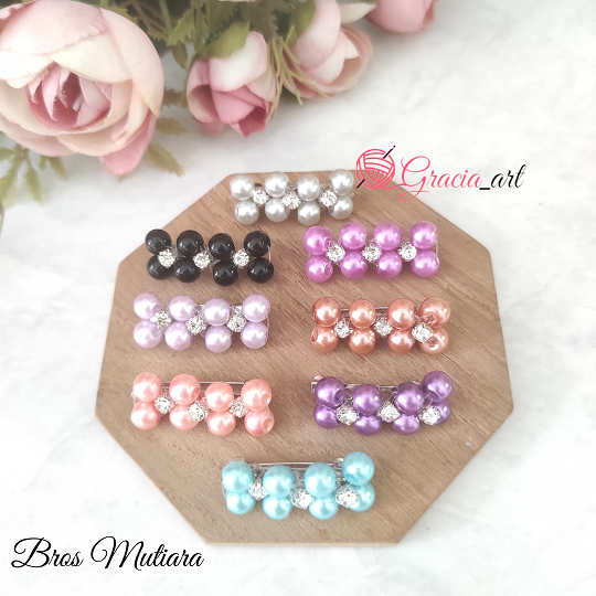 Bros dagu/ Peniti dagu/Bros hijab mutiara