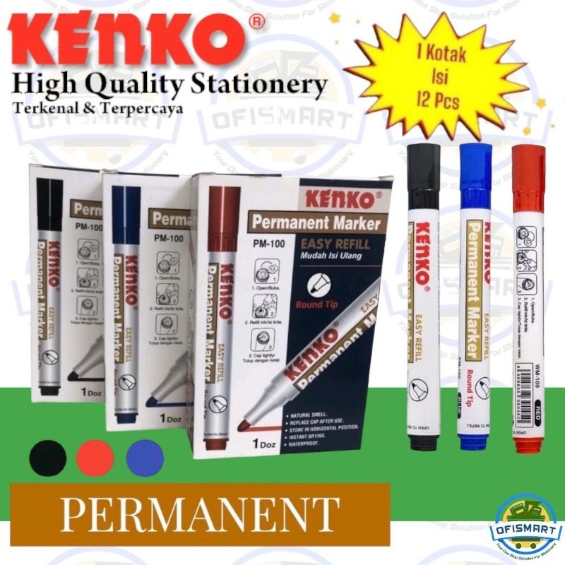 

Kenko Spidol Permanent PM-100 | @1Ktk=12PCs