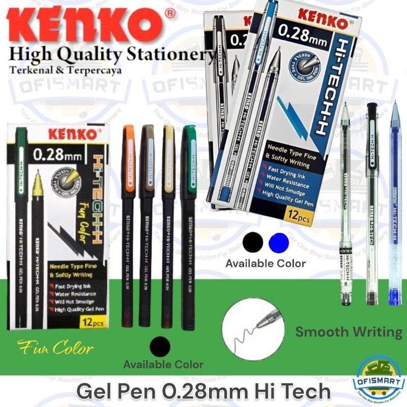 

Kenko Gel Pen/Pen Tinta Gel Hi-Tech 0,28 mm | @ 1Ktk=12PCs