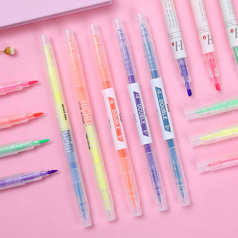 

COD 6 PCS HIGHLITER SPIDOL 2 SISI / MARKER SPIDOL / MARKER PEN COLOR