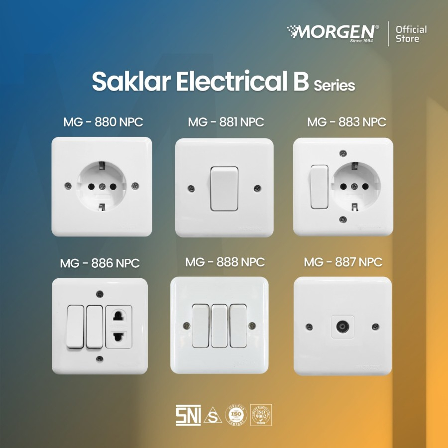 Morgen Saklar Engkel/Seri/Triple MG-881/882/888-NPC