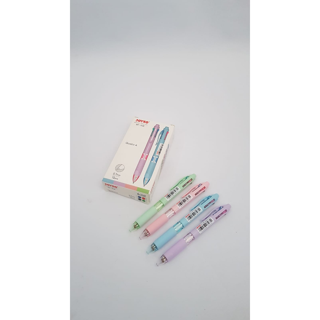 

Ball Pen Joyko BP-348 Quaco 4 0.7mm 4warna 1pak 12pcs