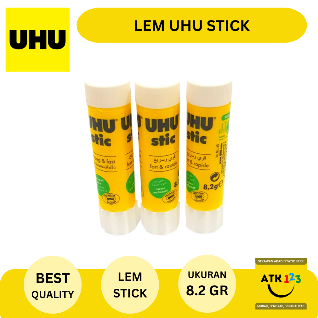 

Lem Kertas Stick Merk UHU 8.2 gram