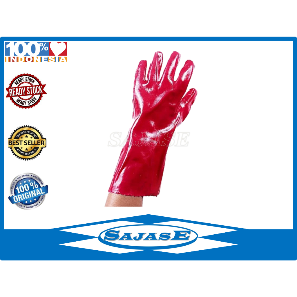 Sarung Tangan Pvc Rubber Sarung Tangan Safety Karet Panjang
